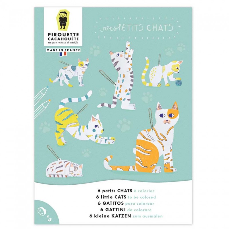 paper colouring cats eco-designed france