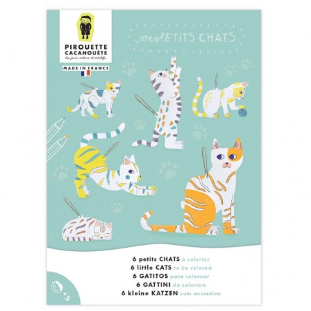 paper colouring cats eco-designed france